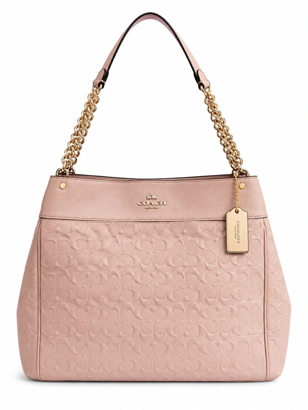 Coach Lexy Signature Debossed Leather Shoulder Bag